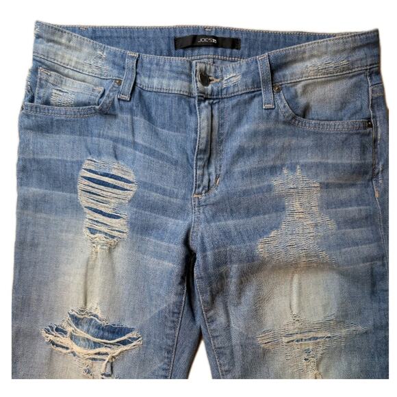 Joe'sJeans Womens 28* Jeans Distressed Whiskered Denim Y2K 90s Grunge Boho - Picture 4 of 9